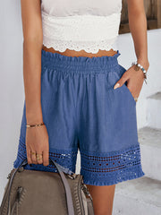 Women's Pants Lace Stitching Hollow Casual Loose Pants