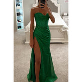 Cocktail Meeting Glitter Bow Ruffle Detail Maxi Dress