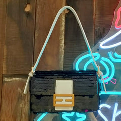 Sequin Fashion Pink Small Square Women's Shoulder Handbags
