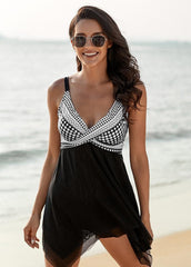Dot Mesh Swimdress and Panty Set