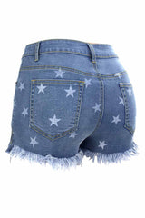 Cute Star Denim Shorts