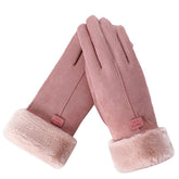Cute Furry Warm Mitts Full Finger Mittens Female Gloves