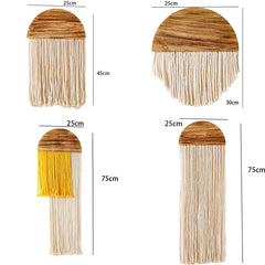 Macrame Semicircle Board Wall Hanging - Nordic Style Room Decor