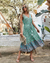 Boho Midi Dress, Sundress, Danielle in Yellow