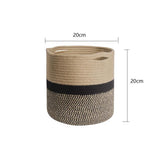 Cotton Flax Woven Storage Basket - Versatile Home Decor