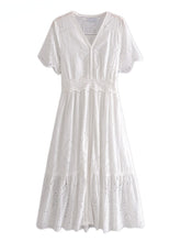 Maxi Dress, Boho Dress, Sundress, White Lace Dandelion