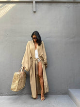 Boho Robe, Beach Cover up, Beach Robe,Vera in Red, Blue and Beige