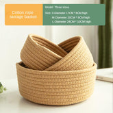 Colorful Rope Storage Basket - Handwoven Jute Shelf Basket - Bohemian Home Decor