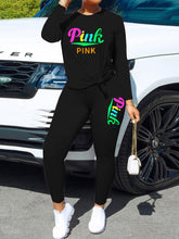 Women's Sets Printed Long Sleeve Top & Pants Sports Two-Piece Set