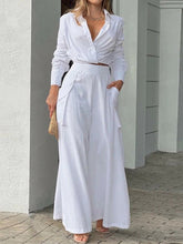 Women's Sets Loose Long Sleeve Top & Wide Leg Pants Two Piece Set