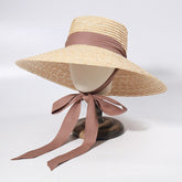 Beach Hats for Women - Summer Sun Hats with Strap - Boho Hat, Paper Straw Fedora Hat
