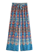 Boho Pant - Hippies Palazzo Pant - Blue Peacock Vintage
