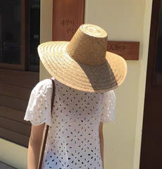 Boho Hat - Summer Hats, Sun Hat, Beach Hat - Wide Brim Straw Hat, Vintage Style Ottili Natural Grass