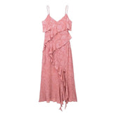 Boho Beach Dress - Ruffled Floral Dress for Your Summer Vacation Vibes Olivia