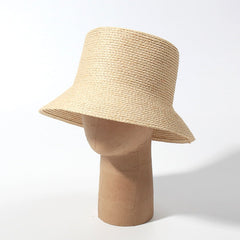 Sun Straw Bucket Hats - Foldable Beach Hats for Summer - Ladies Vacation Hat