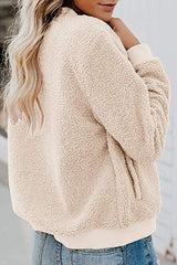 Plush Zipper Fashion Casual Jacket