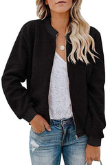 Plush Zipper Fashion Casual Jacket