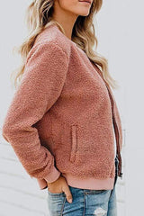 Plush Zipper Fashion Casual Jacket