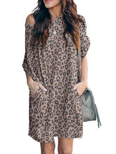 Camo Leopard Print Waffle Knitted Dress