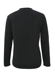 Casual Solid Stylish Button Asymmetrical Neck Long Sleeve Blouse