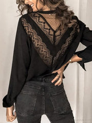 V Neck Vintage Lace Tops