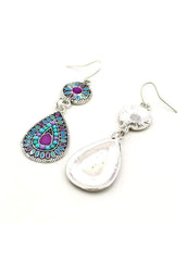 Drop Shape Bead Embellished Dangle Earrings