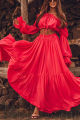 Call Me Angel Off Shoulder Loose Dress Suit