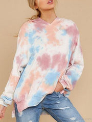 Loose Gradient Tie-dye Hoodie