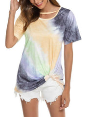Gradient Color Twisted Tops