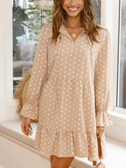 Polka Dot Print Casual Loose Dress