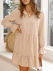 Polka Dot Print Casual Loose Dress