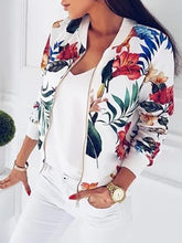 Print Long Sleeve Short Jacket Coat