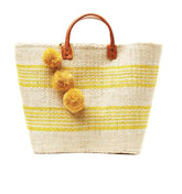 Boho Bag, Woven Straw Rope Basket Bag, Blue Bohemia Vacation