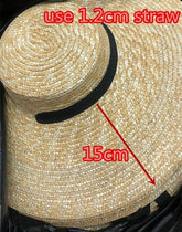 Boho Hat, Sun Hat, Beach Hat, Wide Brim Straw Hat 12,15,18 cm, Ribbon