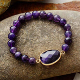 Boho Bracelet, Stretchy Bracelet, Labradorite
