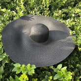 Boho Hat, Sun Hat, Beach Hat, Extra Large Wide Brim, Straw Hat, Orange, Pink, Black, White, and more 18 colors (Soft, 25 cm)