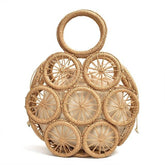 Boho Bag, Woven Rope Handbag, Rattan Bag, Bartley in Brown and Beige