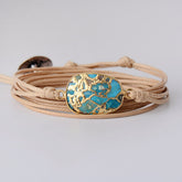 Boho Bracelet, Wrap Bracelet, Blue Turquoise