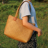 Boho Bag, Woven Straw Bag, Quinn Tote