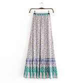 Boho Skirt, Hippie Skirts, Maxi Skirt, Paisley Green