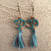 Boho Earrings, RH Dangle Earrings, Blue Ohm Yoga