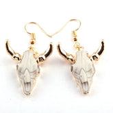 Boho Earrings, RH Dangle Earrings, White Horn