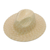 Boho Hat, Sun Hat, Beach Hat, Straw Jazz Hat, Beige, Pink