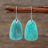 Boho Earrings, Dangle Earrings, Mint Amazonite