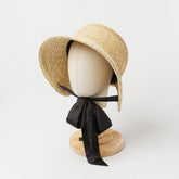 Boho Hat, Kid Hat, Sun Hat, Little Girl Hat, Charlotte Black Ribbon