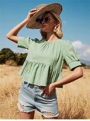 Boho Tops for Women, Boho Tops for Women, Boho Blouse, Crop Top, Green Olive