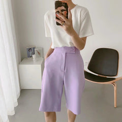 Vintage 2 Pieces Set, Matching Blazer and Short, Frida Purple Lavender