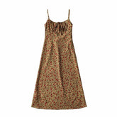 Boho Maxi Dress, Strappy Sundress, Missy Daisy in Gold and White