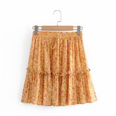 Boho Skirt, Hippie Skirts, Mini Skirt, Orange Nelia