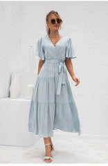 Boho Maxi Dress, Sundress, Kiara in Sky Blue